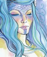 Blue Haired Mermaid